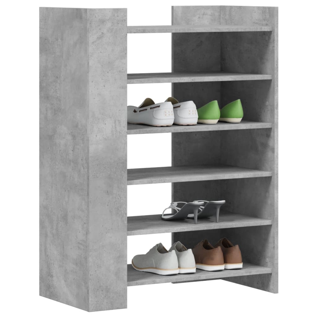 Mueble zapatero madera sintetizada Nexus gris hormigón 74,5x37,5x100cm - Vetonek