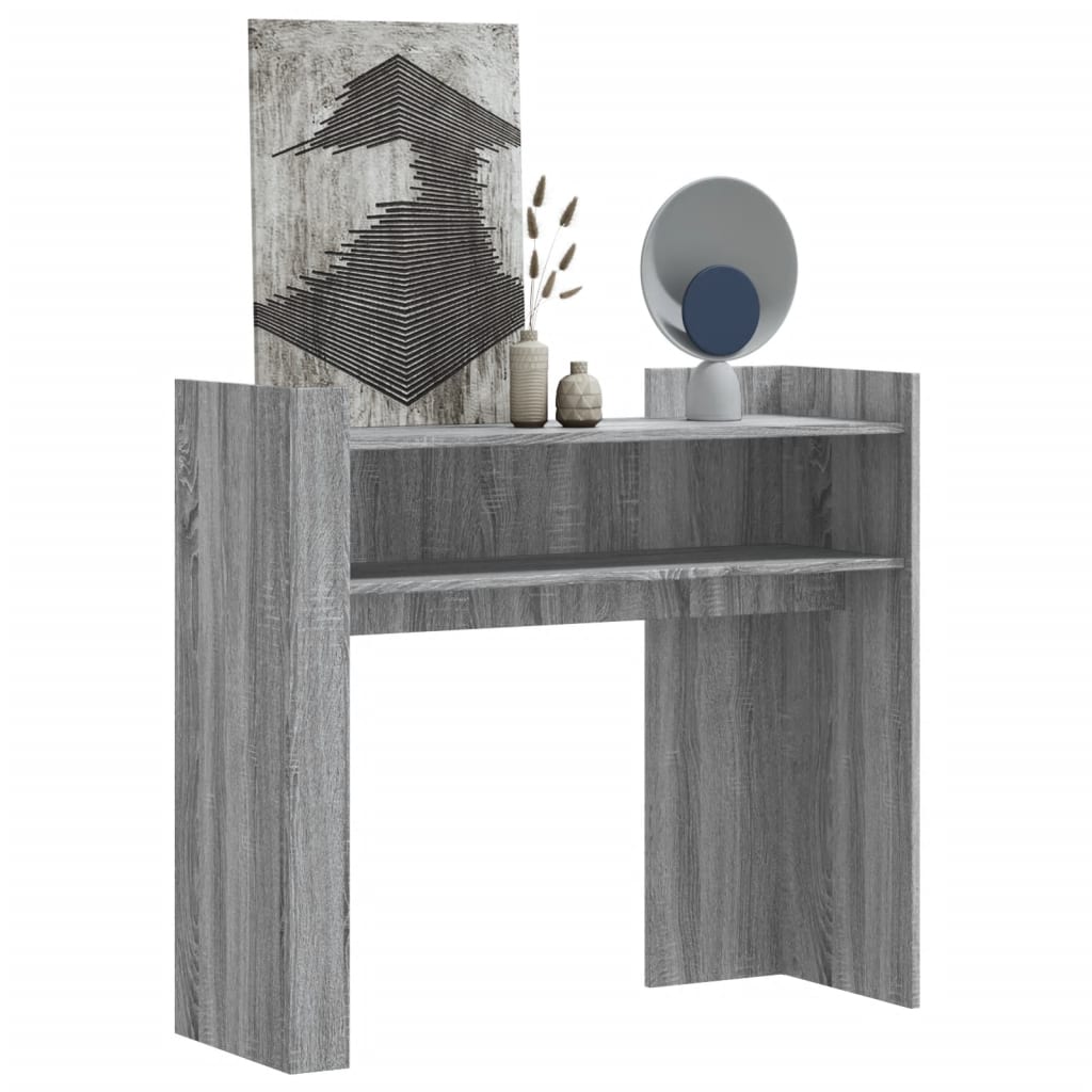 Vetonek Mesa consola de madera de ingeniería gris Sonoma 100x35x90 cm