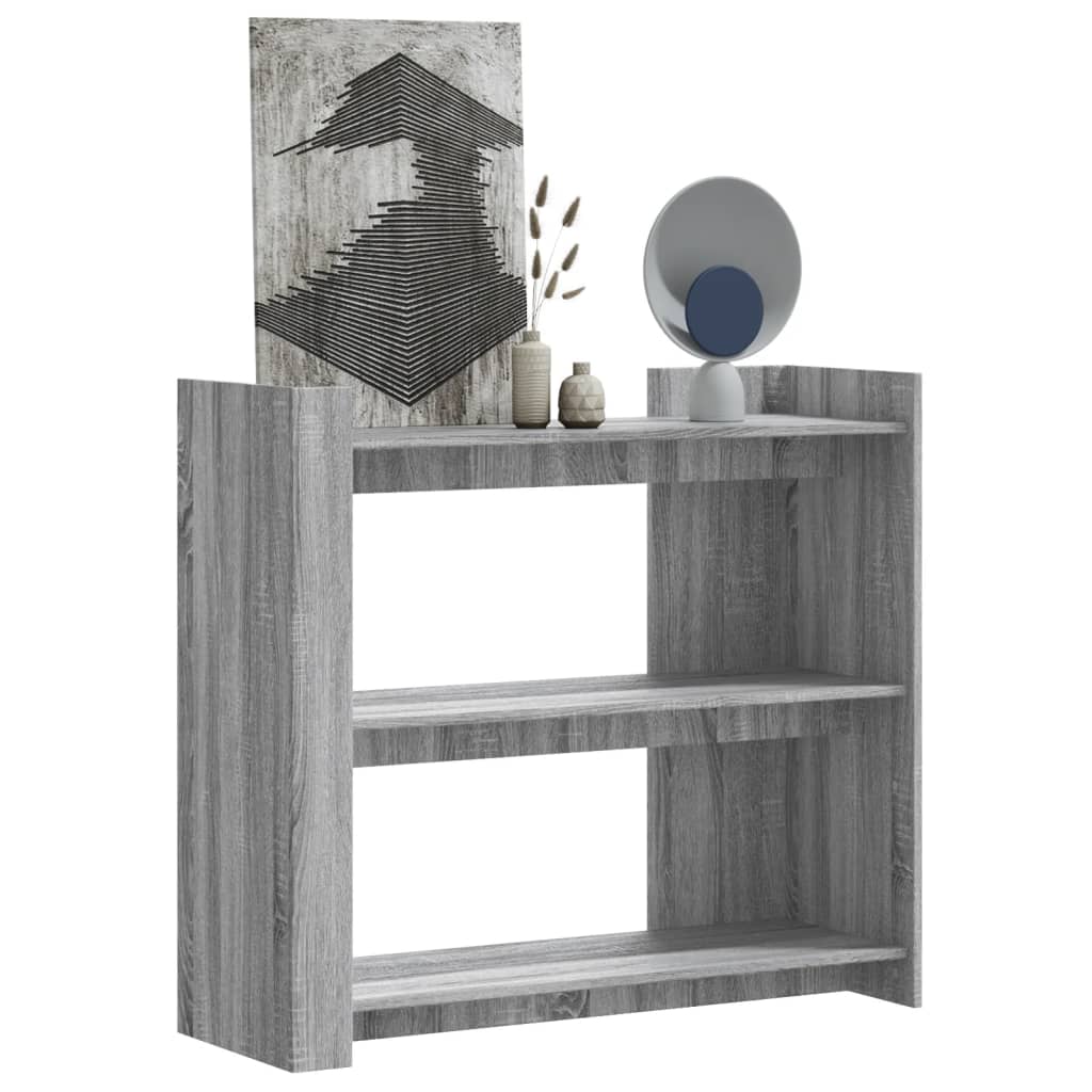 Vetonek Mesa consola de madera de ingeniería gris Sonoma 100x35x90 cm