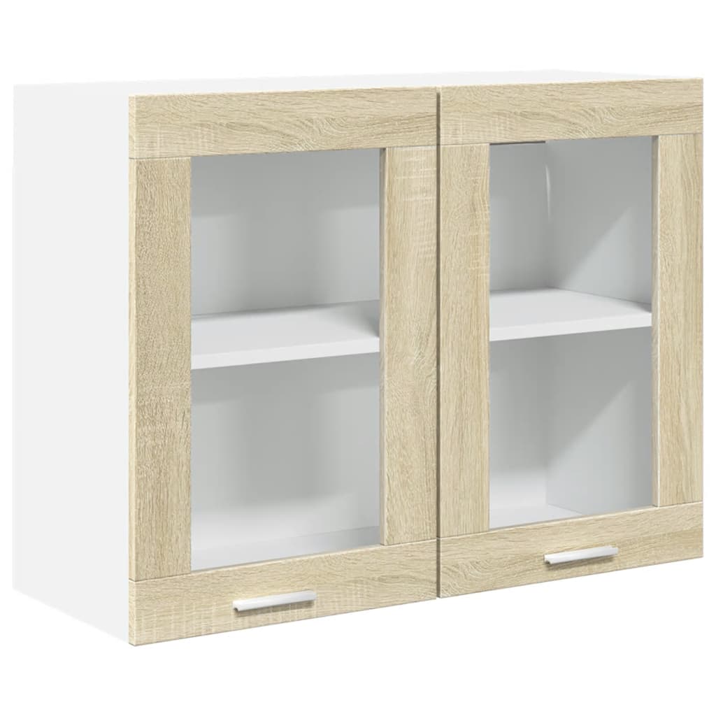 Cristal e aglomerado Closet Oak Sonoma 80x31x60 cm