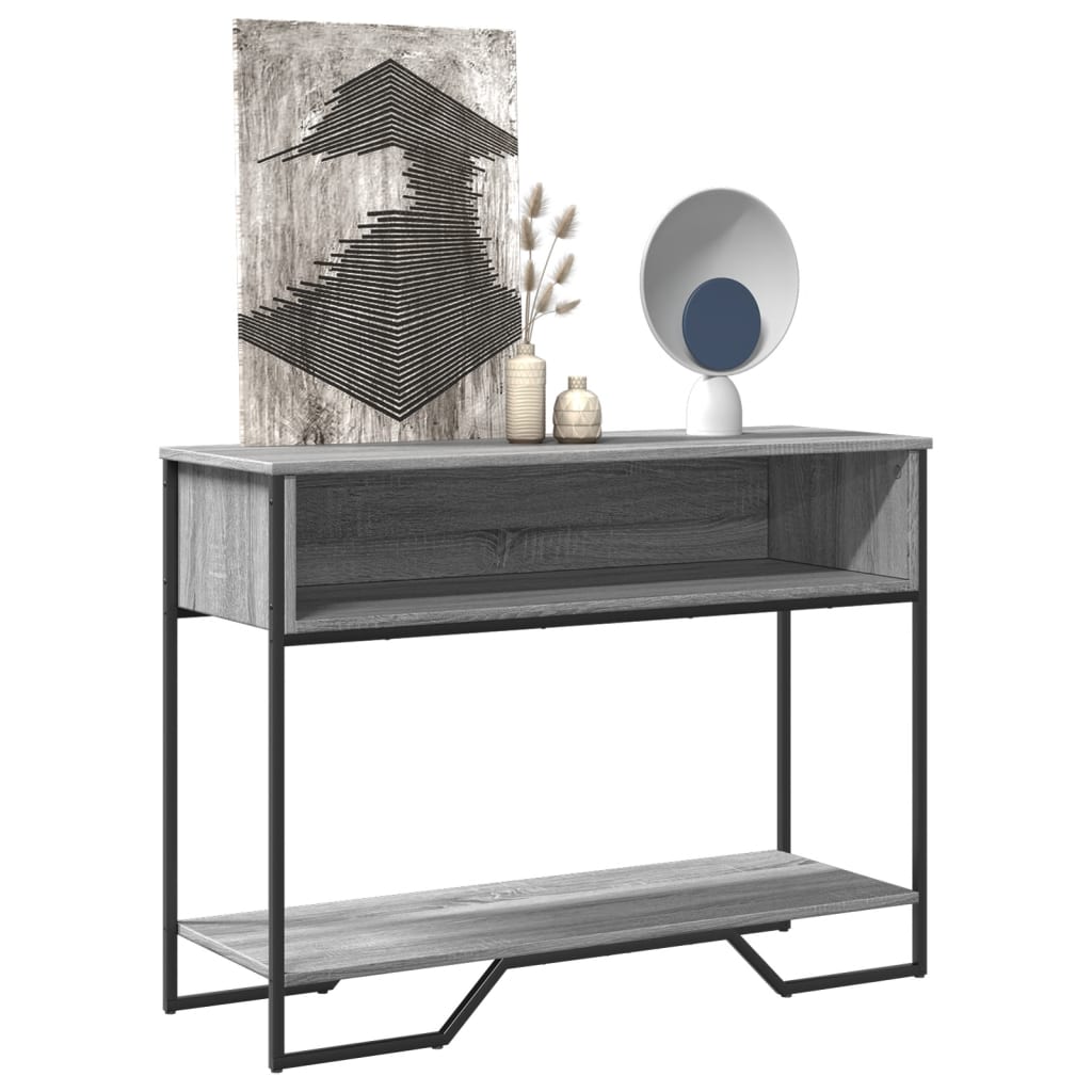 Vetonek Mesa consola madera de ingeniería gris Sonoma 100x35x74,5 cm