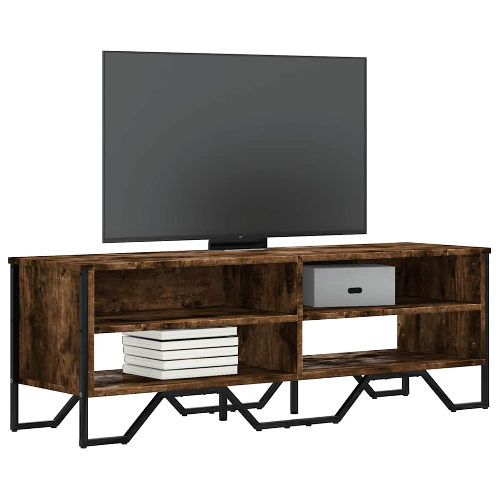 Vetonek Mueble de TV madera de ingeniería roble ahumado 122x34x41 cm