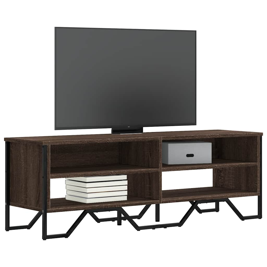 Vetonek Mueble de TV madera de ingeniería marrón roble 122x34x41 cm