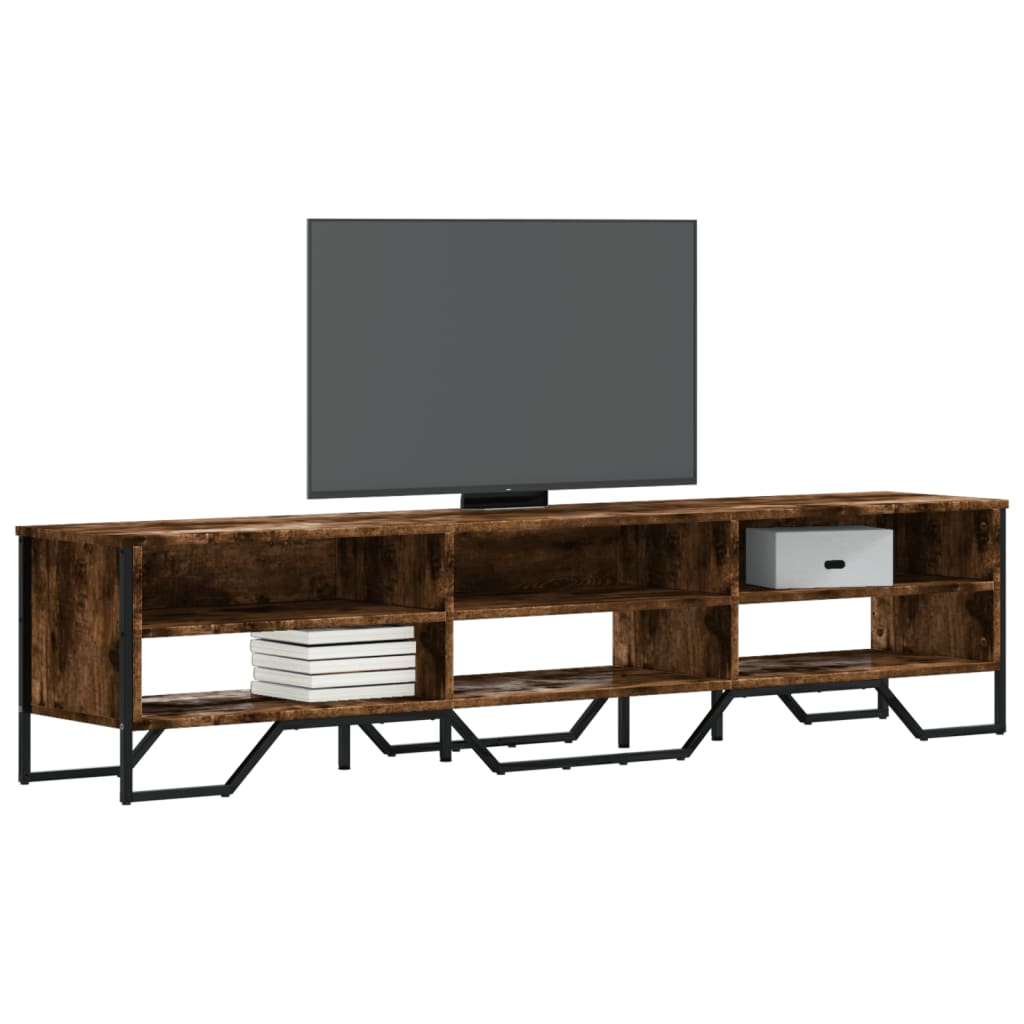 Vetonek Mueble de TV madera de ingeniería roble ahumado 180x34x41 cm