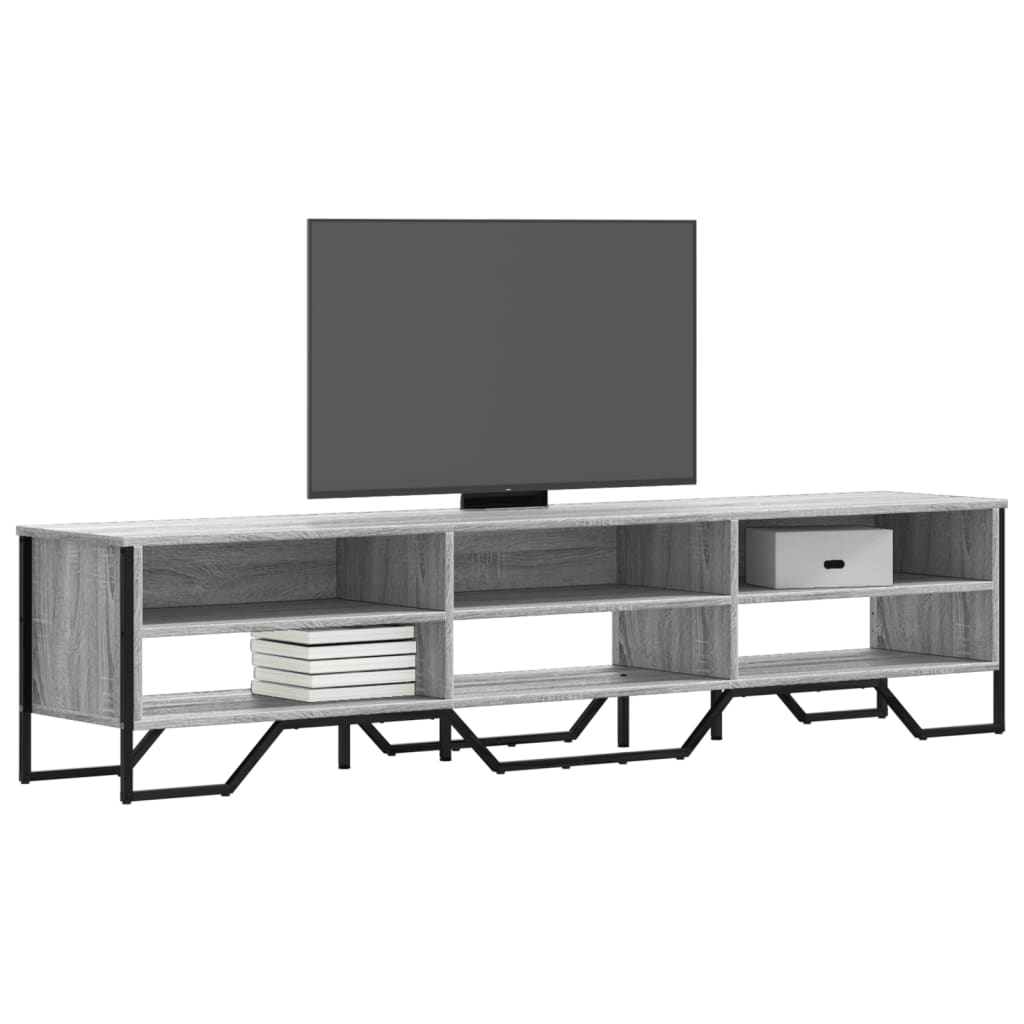 Vetonek Mueble de TV madera de ingeniería gris Sonoma 180x34x41 cm