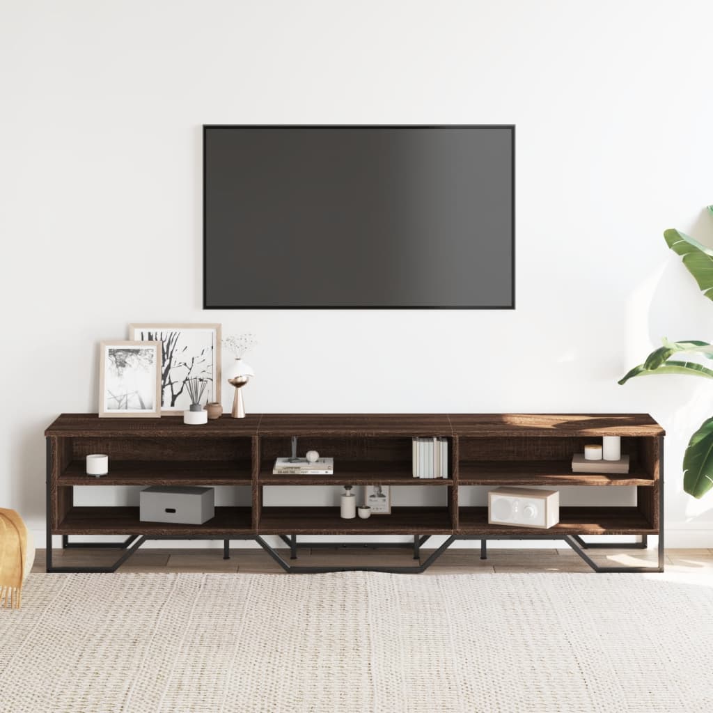 TV furniture engineering wood brown oak 180x34x41 cm