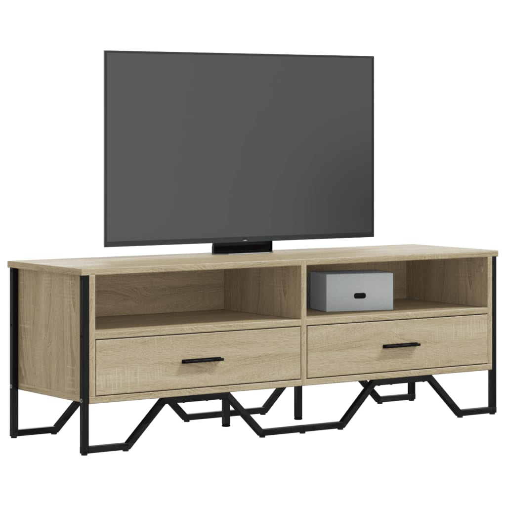 Vetonek Mueble de TV madera de ingeniería roble Sonoma 122x34x41 cm