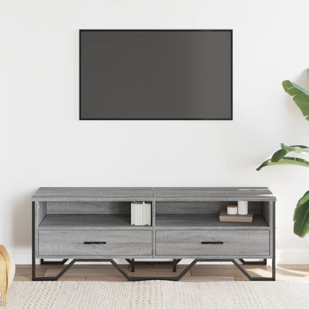 TV furniture Gray engineering wood 122x34x41 cm