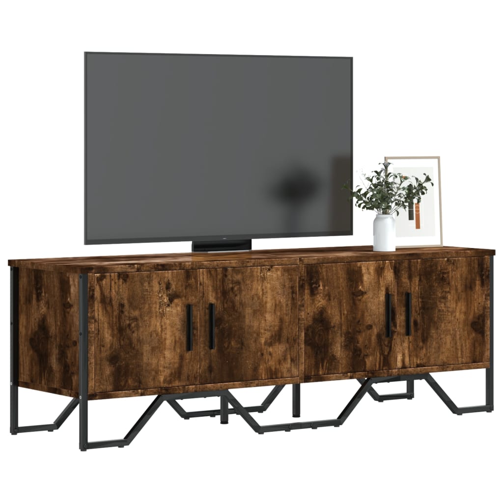 Vetonek Mueble de TV madera de ingeniería roble ahumado 122x34x41 cm