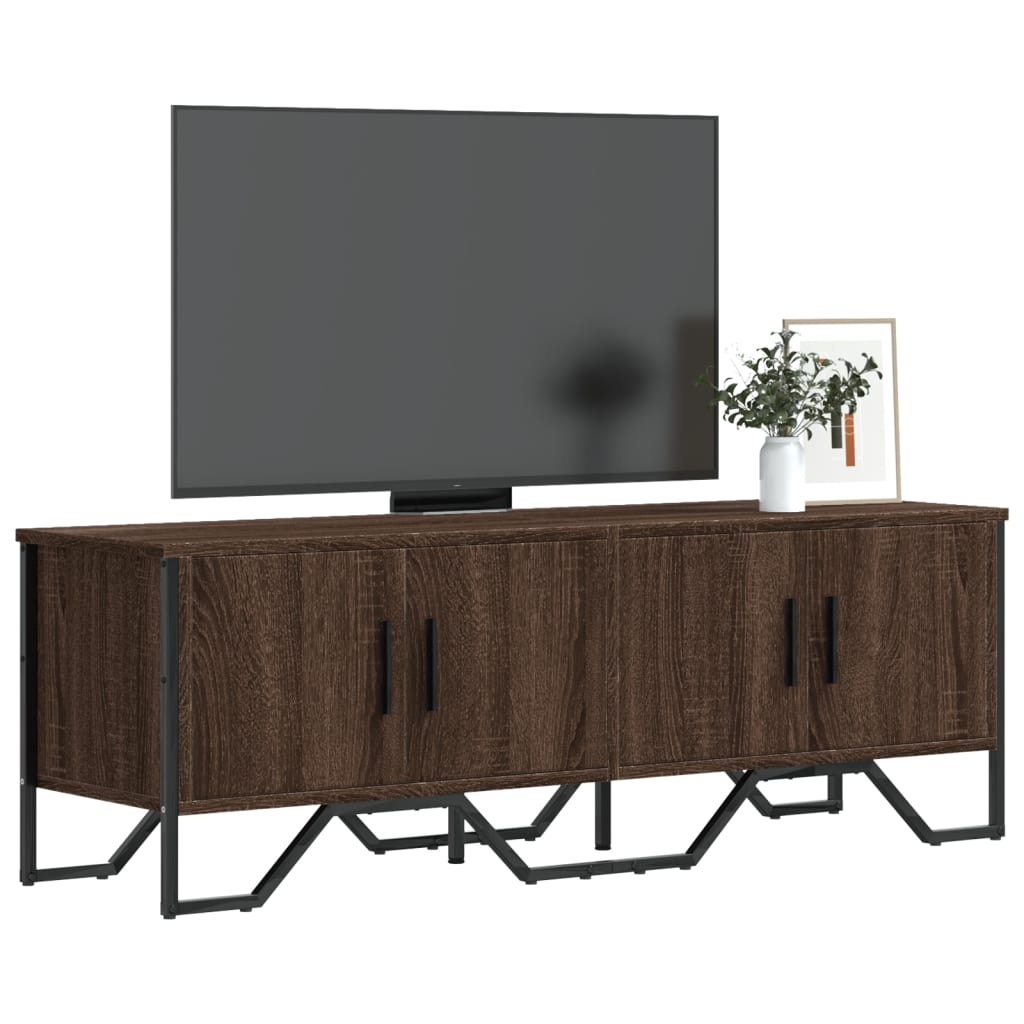 Vetonek Mueble de TV madera de ingeniería marrón roble 122x34x41 cm