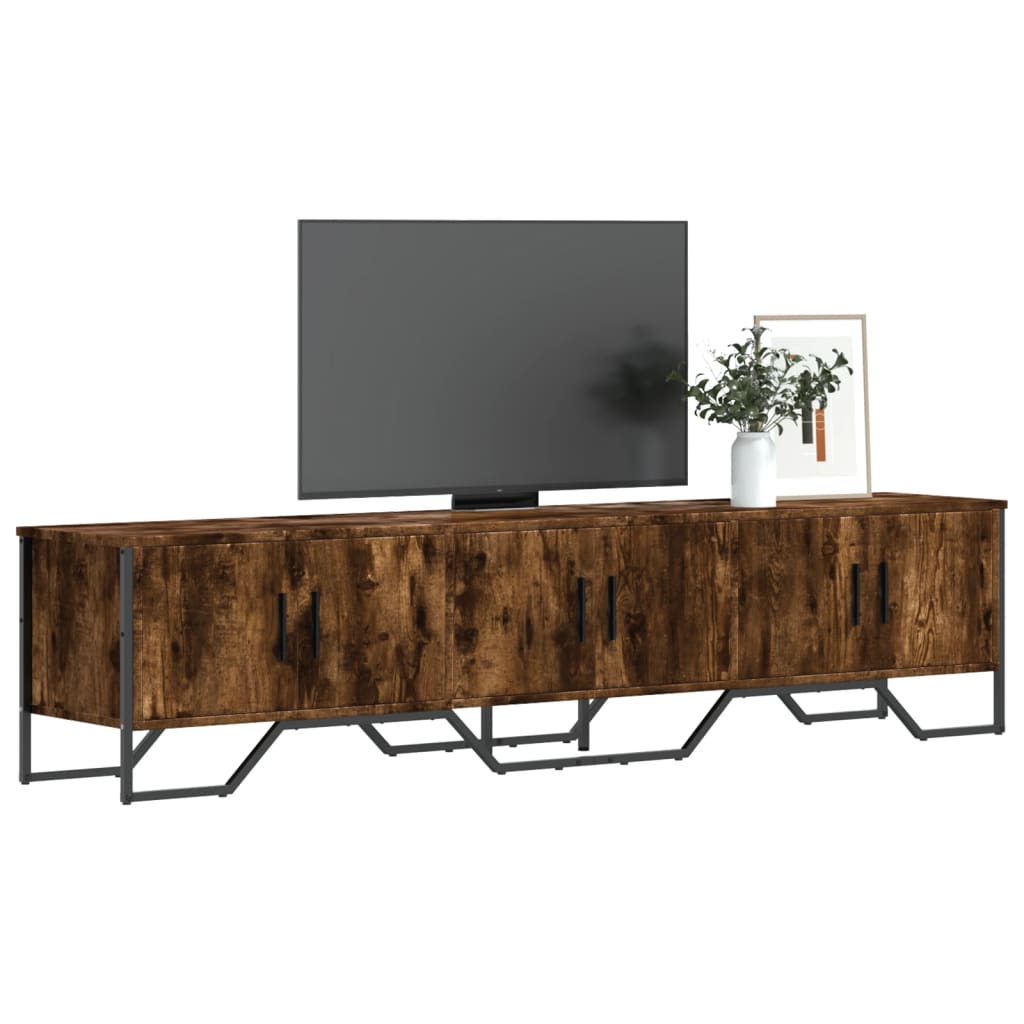 Vetonek Mueble de TV madera de ingeniería roble ahumado 180x34x41 cm