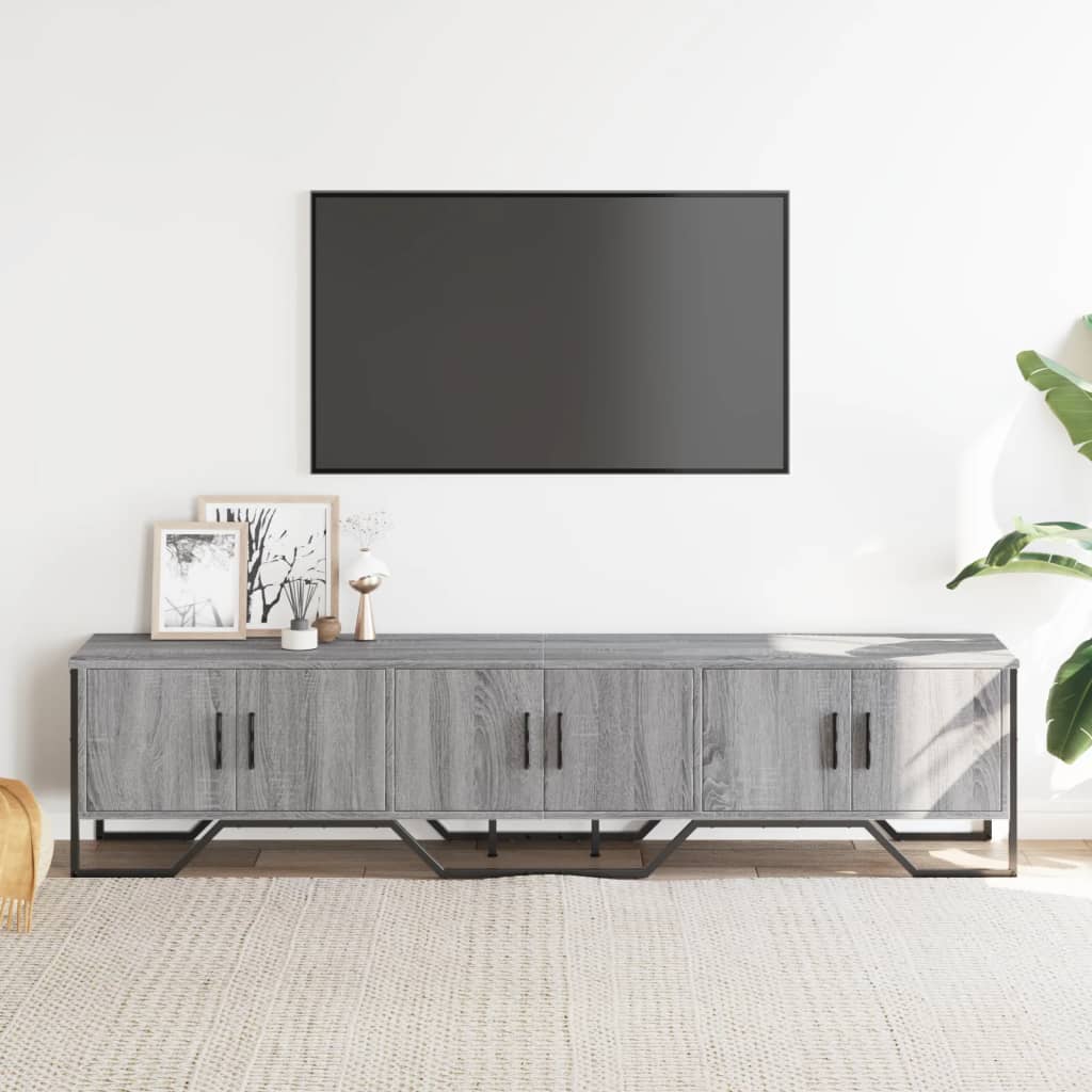 Mueble de TV madera de ingeniería gris Sonoma 180x34x41 cm