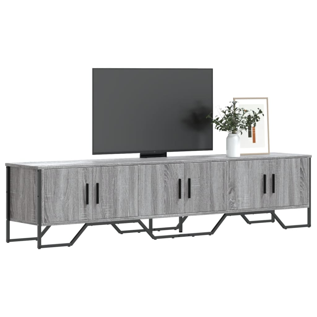 Vetonek Mueble de TV madera de ingeniería gris Sonoma 180x34x41 cm