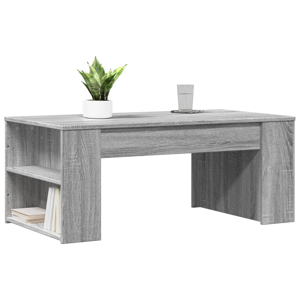 Mesa de centro madera de ingeniería gris Sonoma 102x55x42 cm