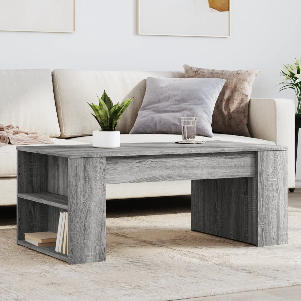 Vetonek Mesa de centro madera de ingeniería gris Sonoma 102x55x42 cm