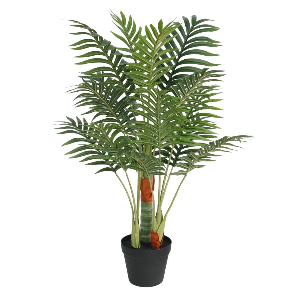 Vetonek Palmera artificial con 3 troncos PP verde 85 cm