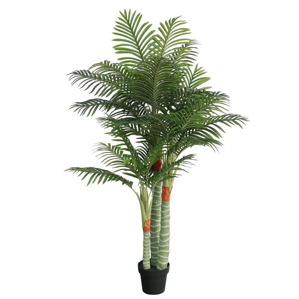 Vetonek Palmera artificial con 3 troncos PP verde 180 cm