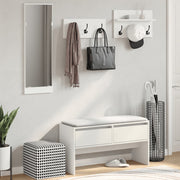 Set di mobili da ingresso 4 pezzi in derivati del legno bianco v3412 - Vetonek