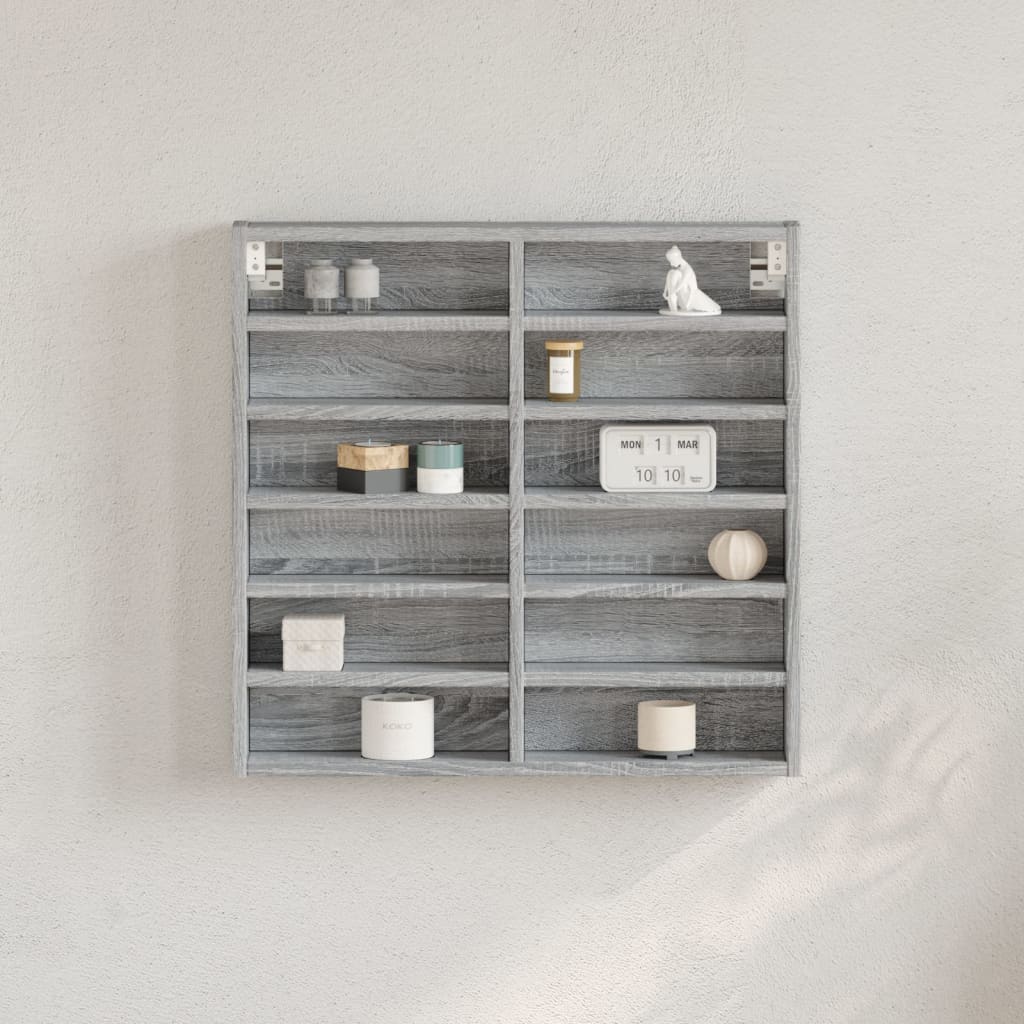 Sonoma Grey Engineering Wooden vitrine 60x8,5x58 cm