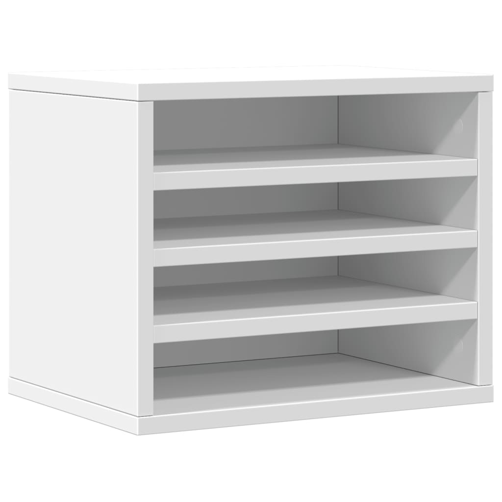 Organizador escritorio madera sintetizada Nexus blanco 36x26x29,5 cm - Vetonek