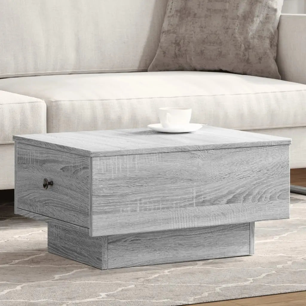 Vetonek Mesa de centro madera contrachapada gris Sonoma 60x45x31 cm