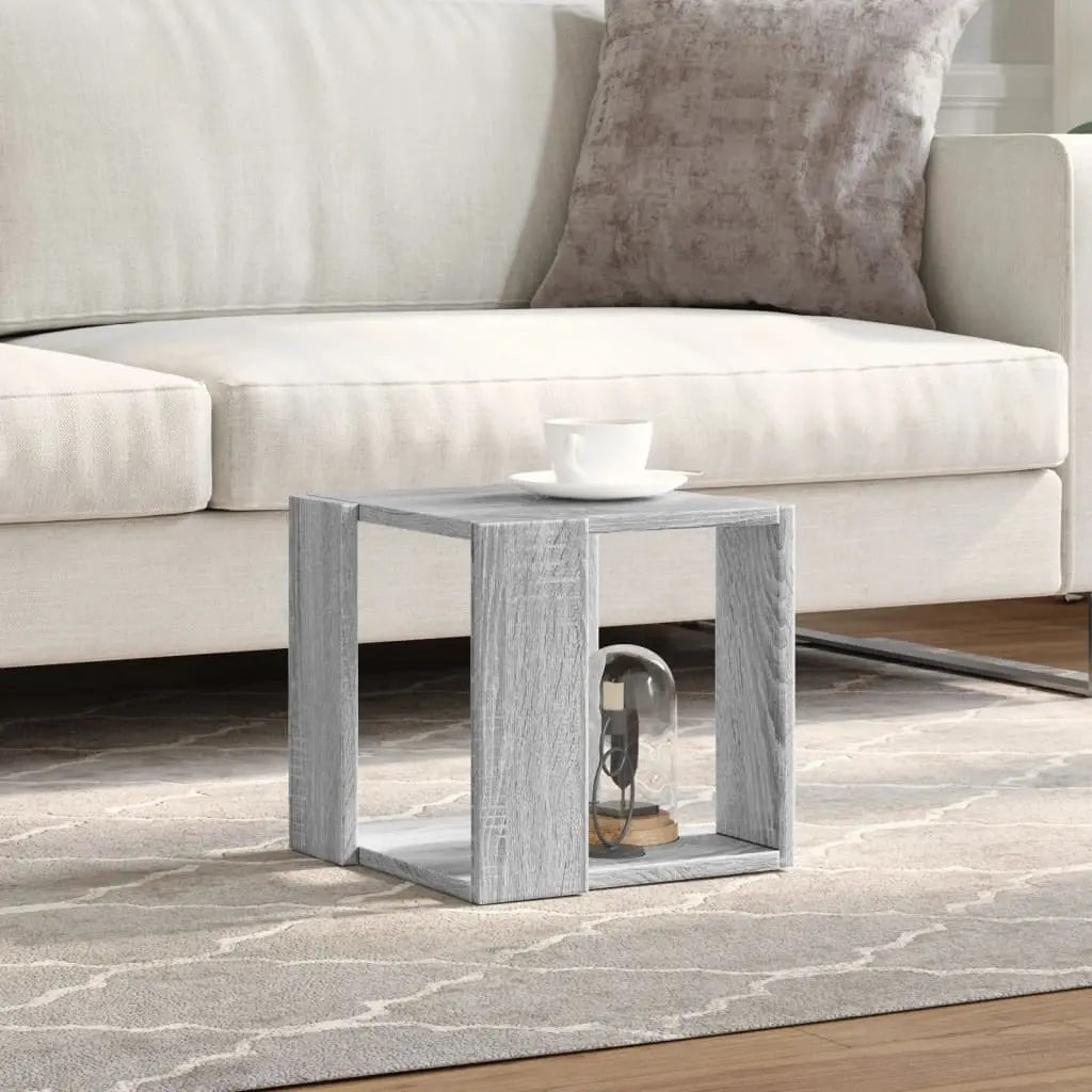 Mesa de centro madera de ingeniería gris Sonoma 32x32x30 cm V5706 Vetonek