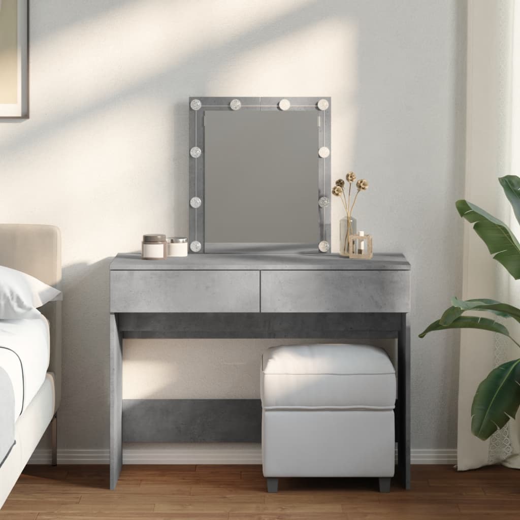 Dresser com luzes LED cinza 100x40x130 cm