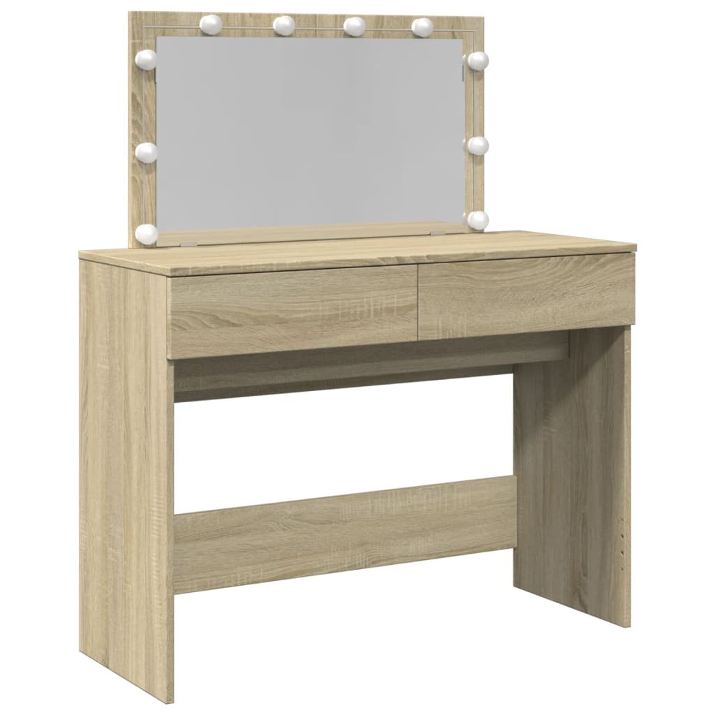 Dresser com LEDs LEDs Oak Sonoma 100x40x120 cm