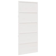 Vetonek Puerta de granero madera maciza pino blanca 90x208 cm
