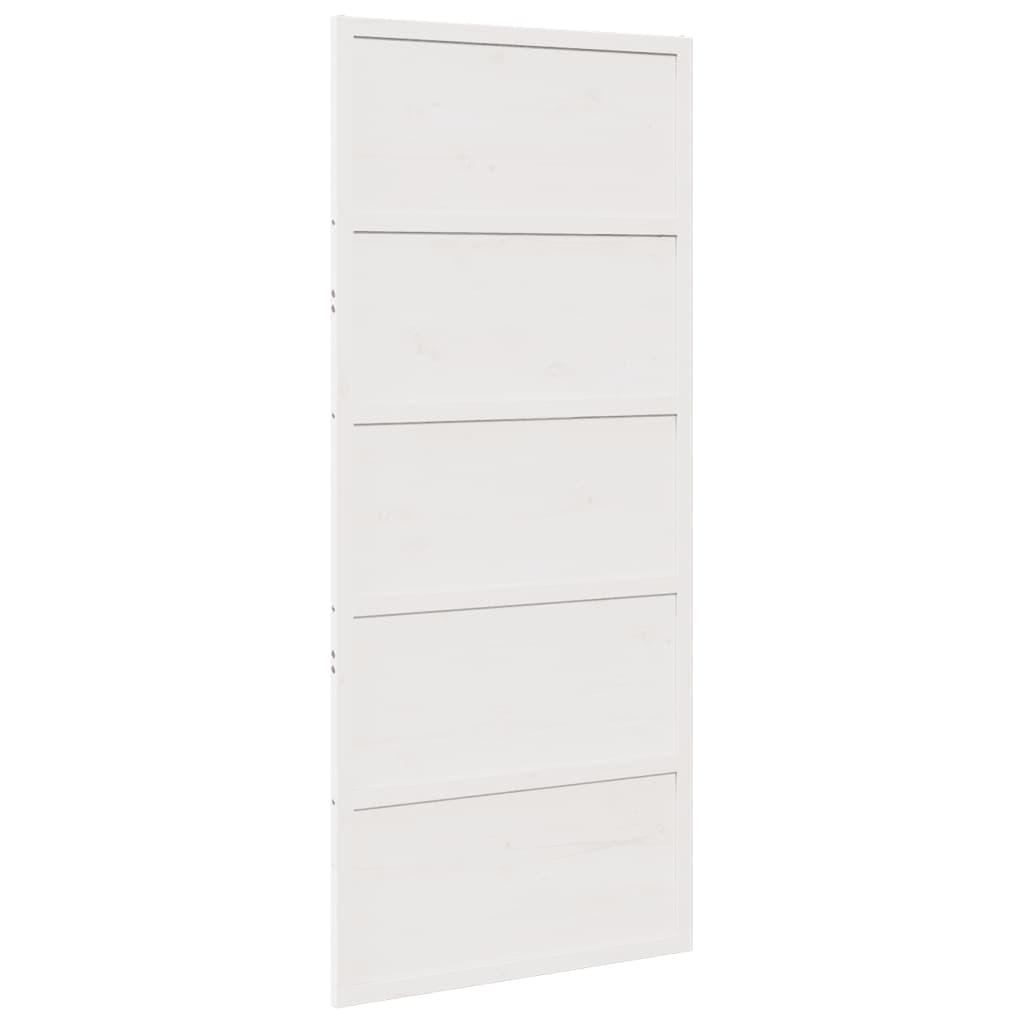 Vetonek Puerta de granero madera maciza pino blanca 90x208 cm
