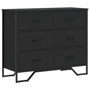 Vetonek Cómoda madera de ingeniería negro 91x35,5x74,5 cm