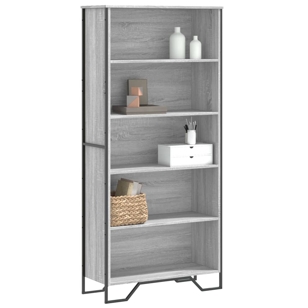 Vetonek Estantería madera de ingeniería color gris Sonoma 80x31x169 cm