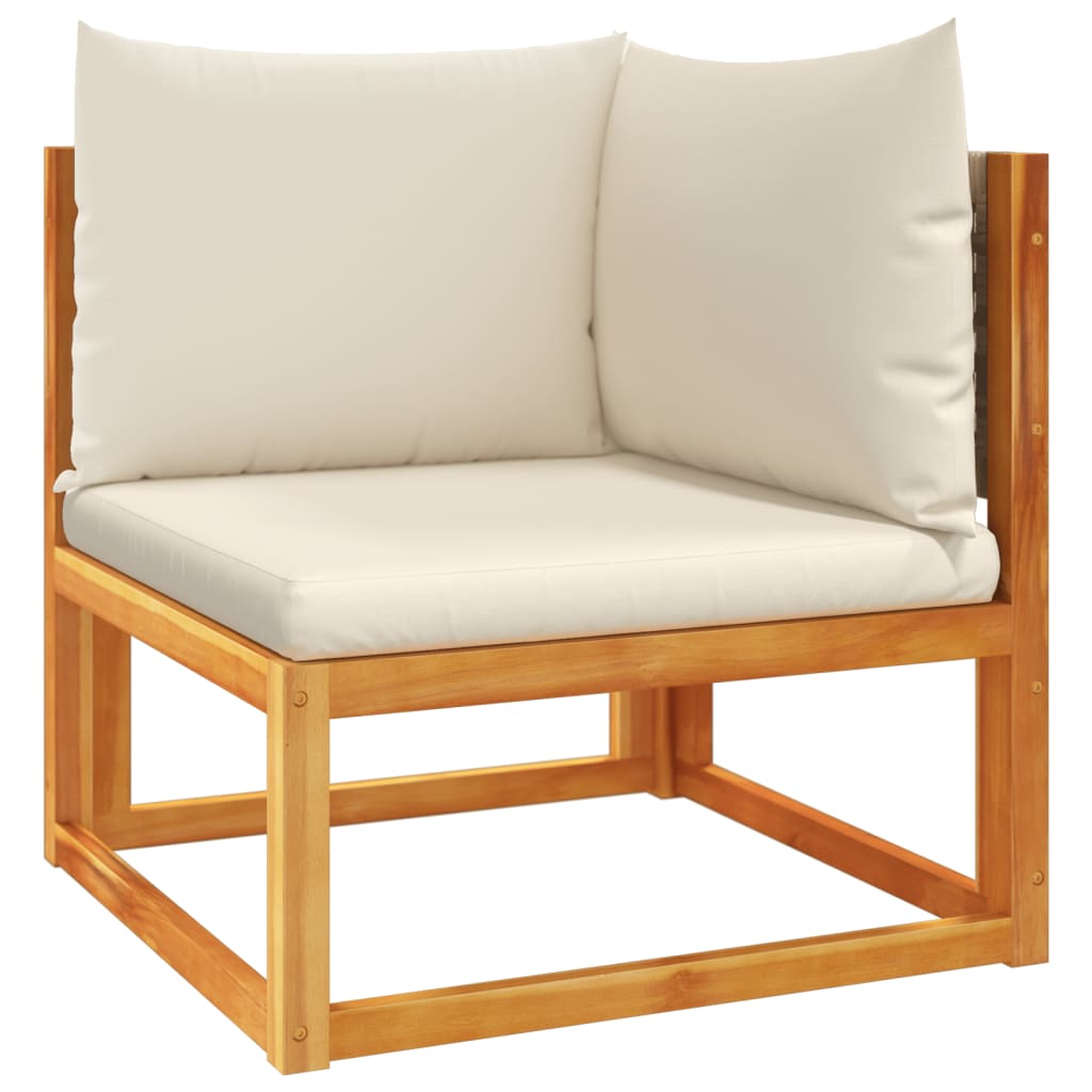 Sofas de jardin ensemble avec coussins 10 pcs en bois massif acacia