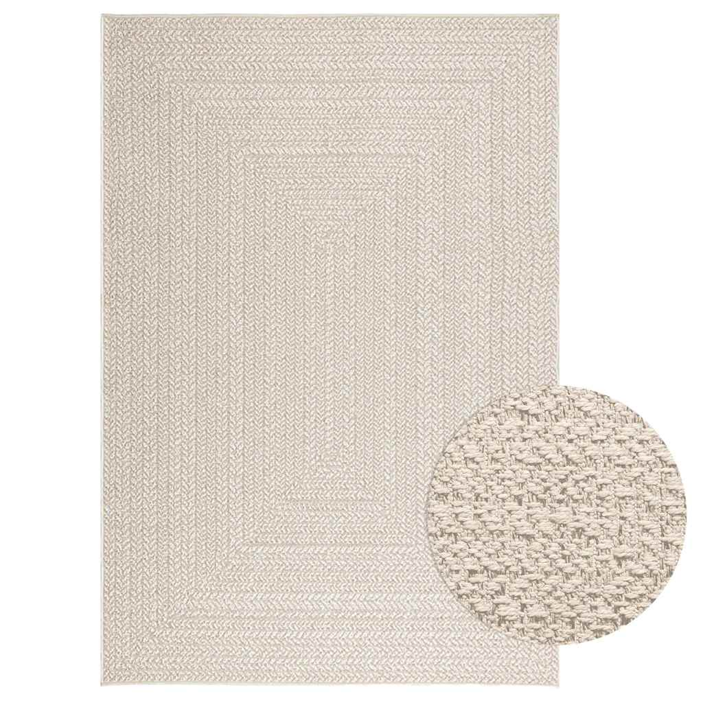 Vetonek Alfombra ZIZUR apariencia yute interior exterior crema