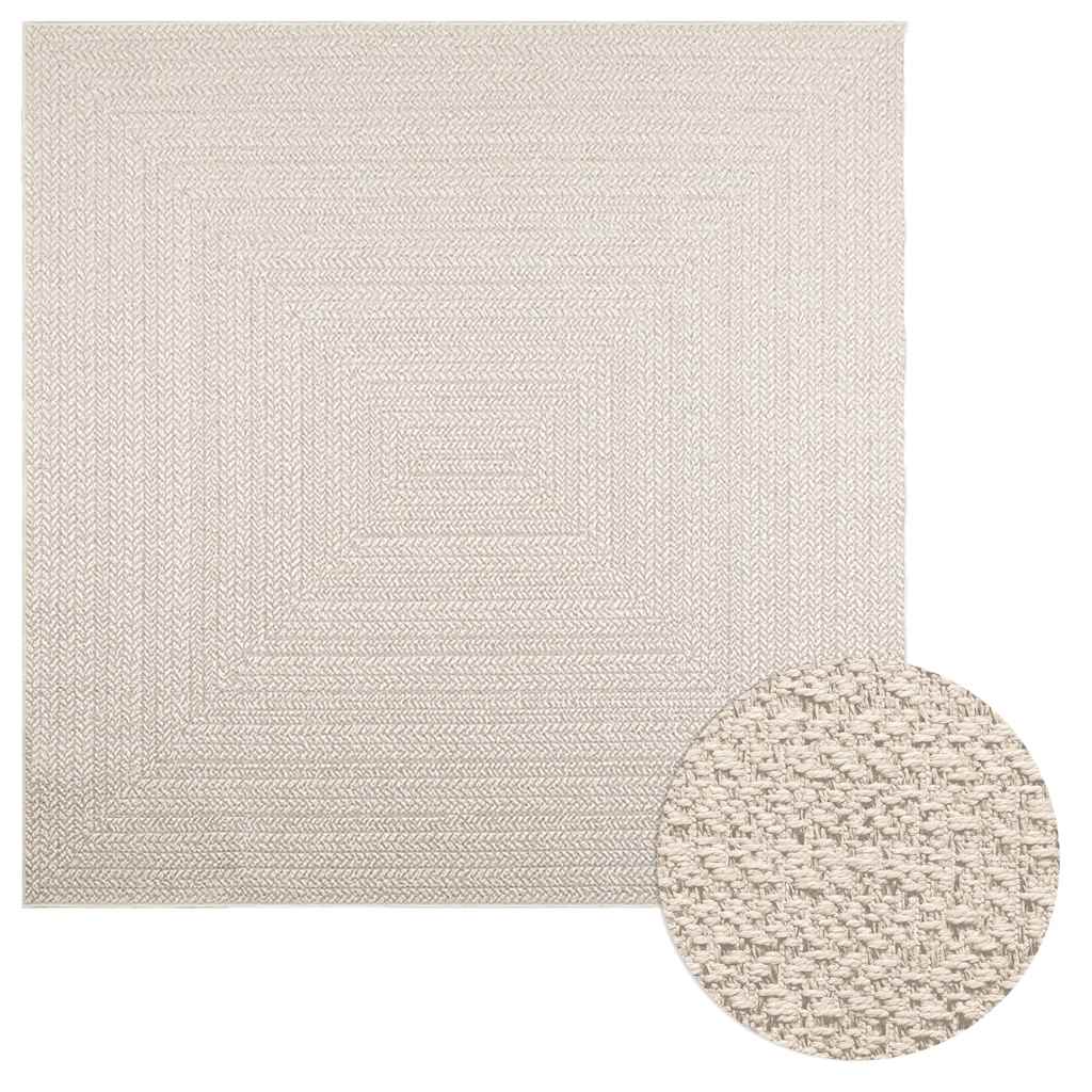 Vetonek Alfombra ZIZUR apariencia yute interior exterior crema