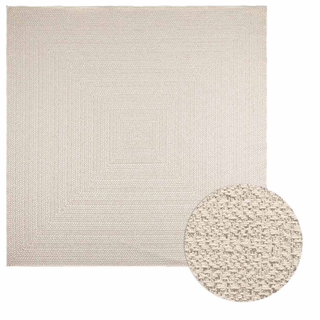 Vetonek Alfombra ZIZUR apariencia yute interior exterior crema