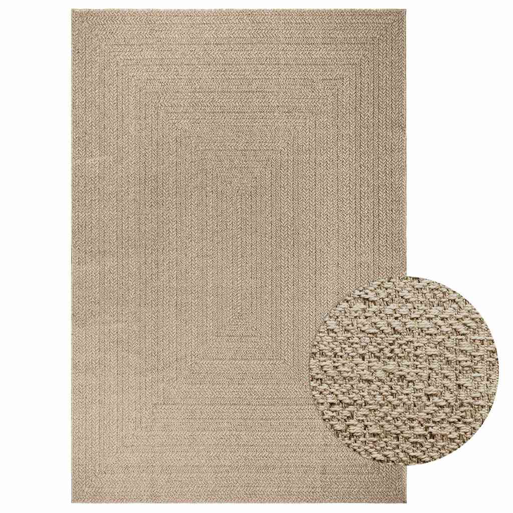 Vetonek Alfombra ZIZUR aspecto yute interior/exterior beige 200x290 cm