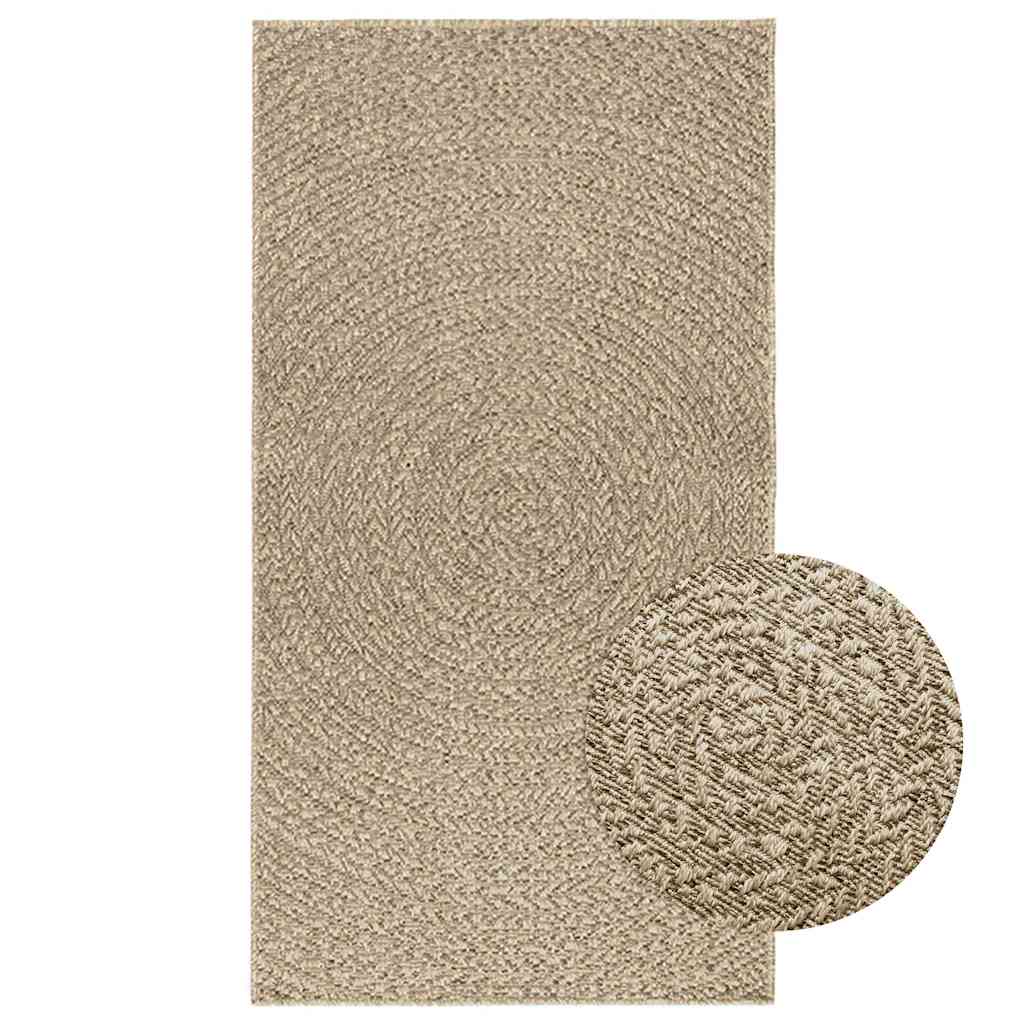 Vetonek Alfombra ZIZUR apariencia yute interior exterior beige 80x150cm