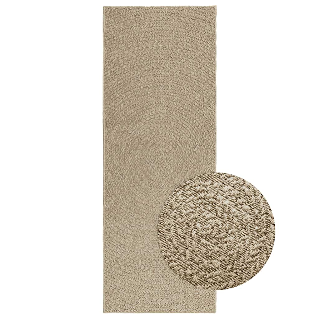 Vetonek Alfombra ZIZUR apariencia yute interior exterior beige 80x200cm