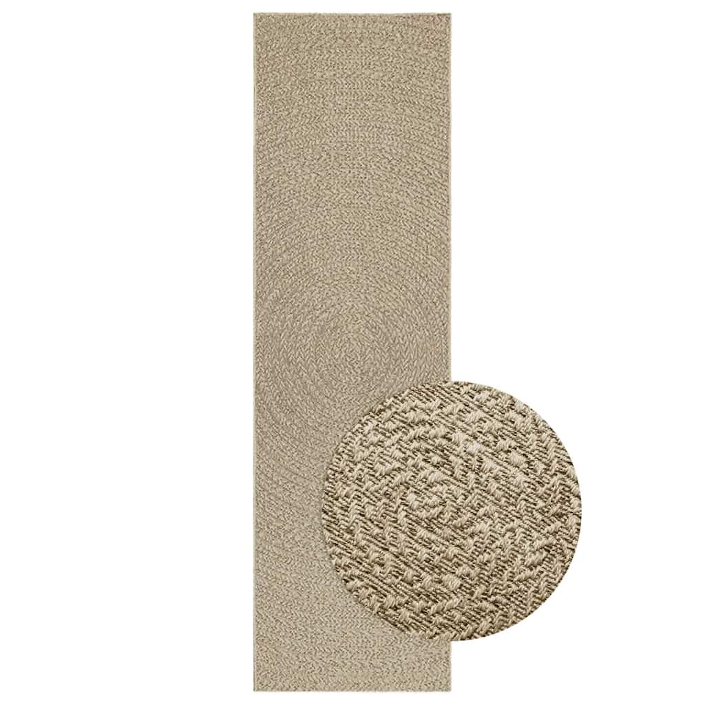 Vetonek Alfombra ZIZUR apariencia yute interior exterior beige 80x250cm