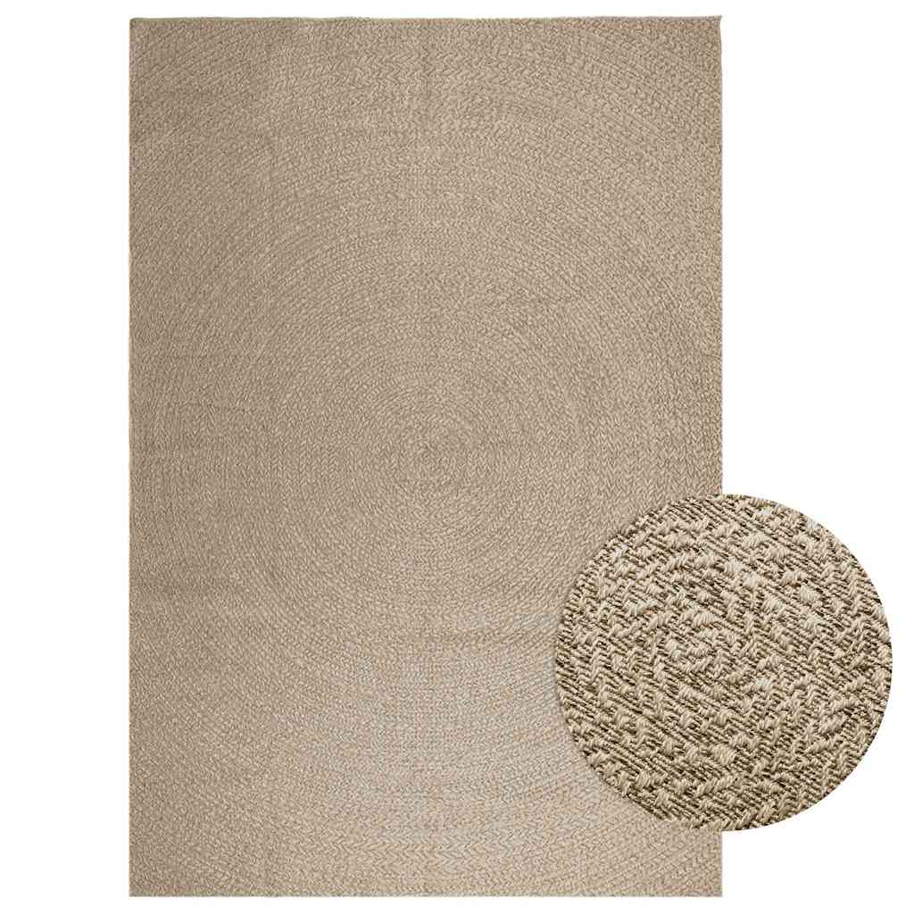 Vetonek Alfombra ZIZUR aspecto yute interior/exterior beige 240x340 cm