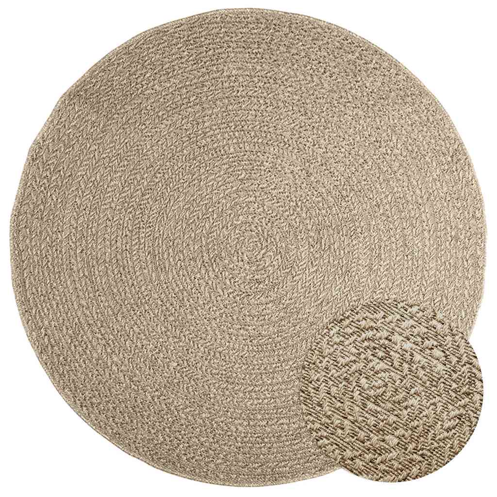 Vetonek Alfombra ZIZUR apariencia yute interior exterior beige Ø 160 cm