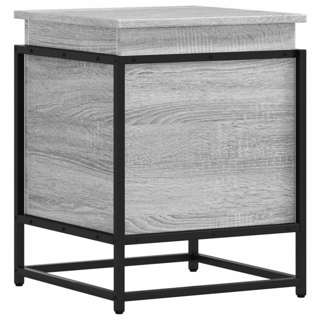 Storage box with Sonoma gray wood lid 40x40x51.5 cm - Vetonek