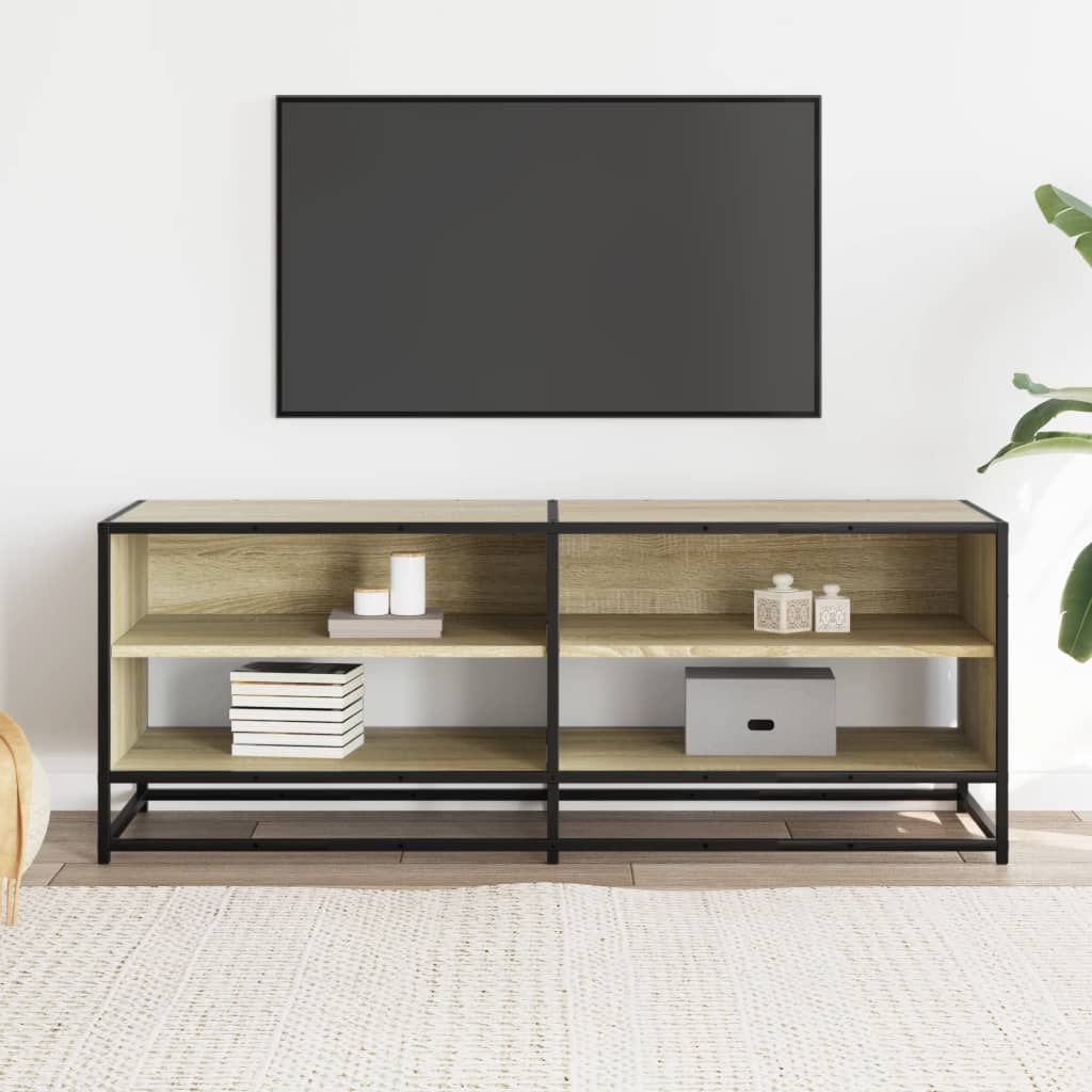 Mueble TV metal y madera sintetizada Nexus roble Sonoma 120,5x40x46 cm