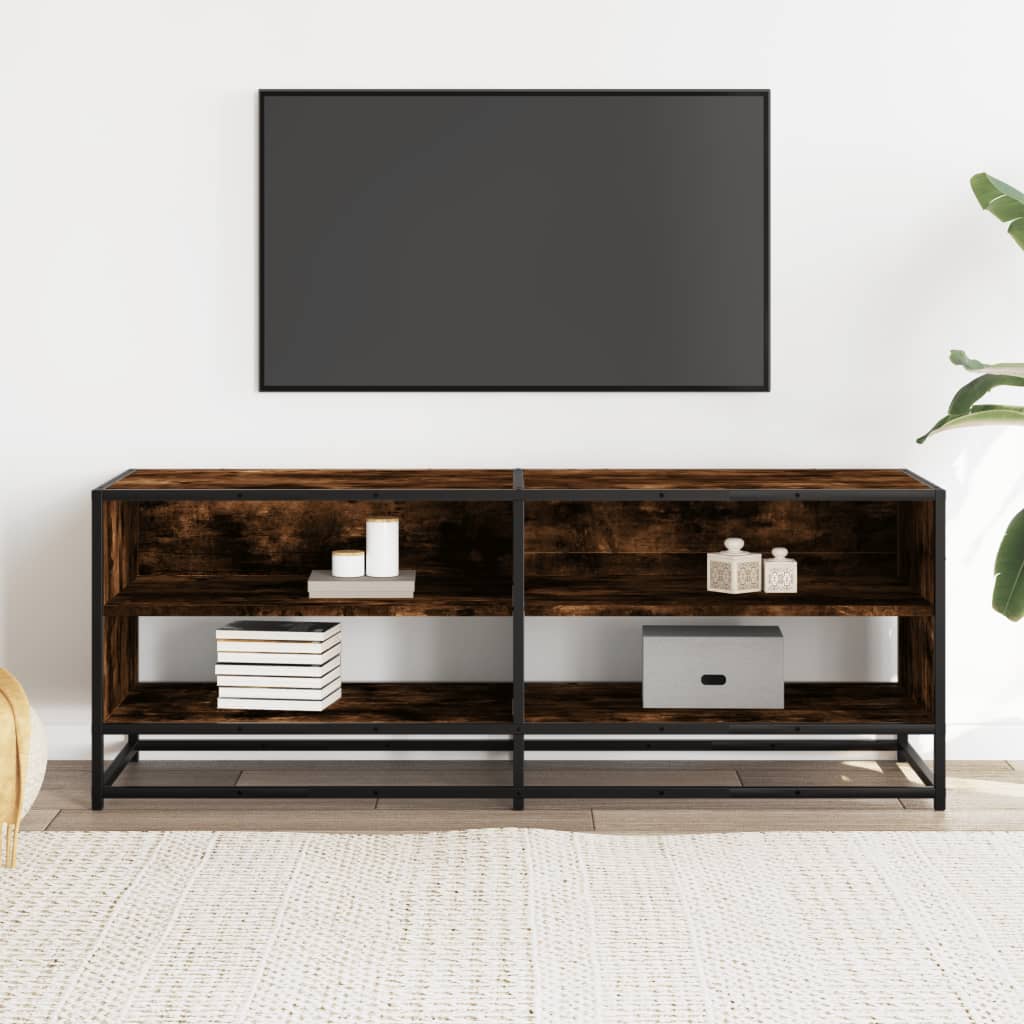 Mueble TV metal y madera sintetizada Nexus roble humo 120,5x40x46 cm