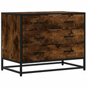 Vetonek Cómoda de madera contrachapada roble ahumado 70x41x56 cm