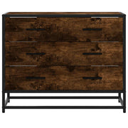 Cómoda de madera contrachapada roble ahumado 70x41x56 cm v1354 - Vetonek