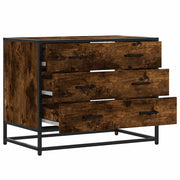 Cómoda de madera contrachapada roble ahumado 70x41x56 cm v1354 - Vetonek