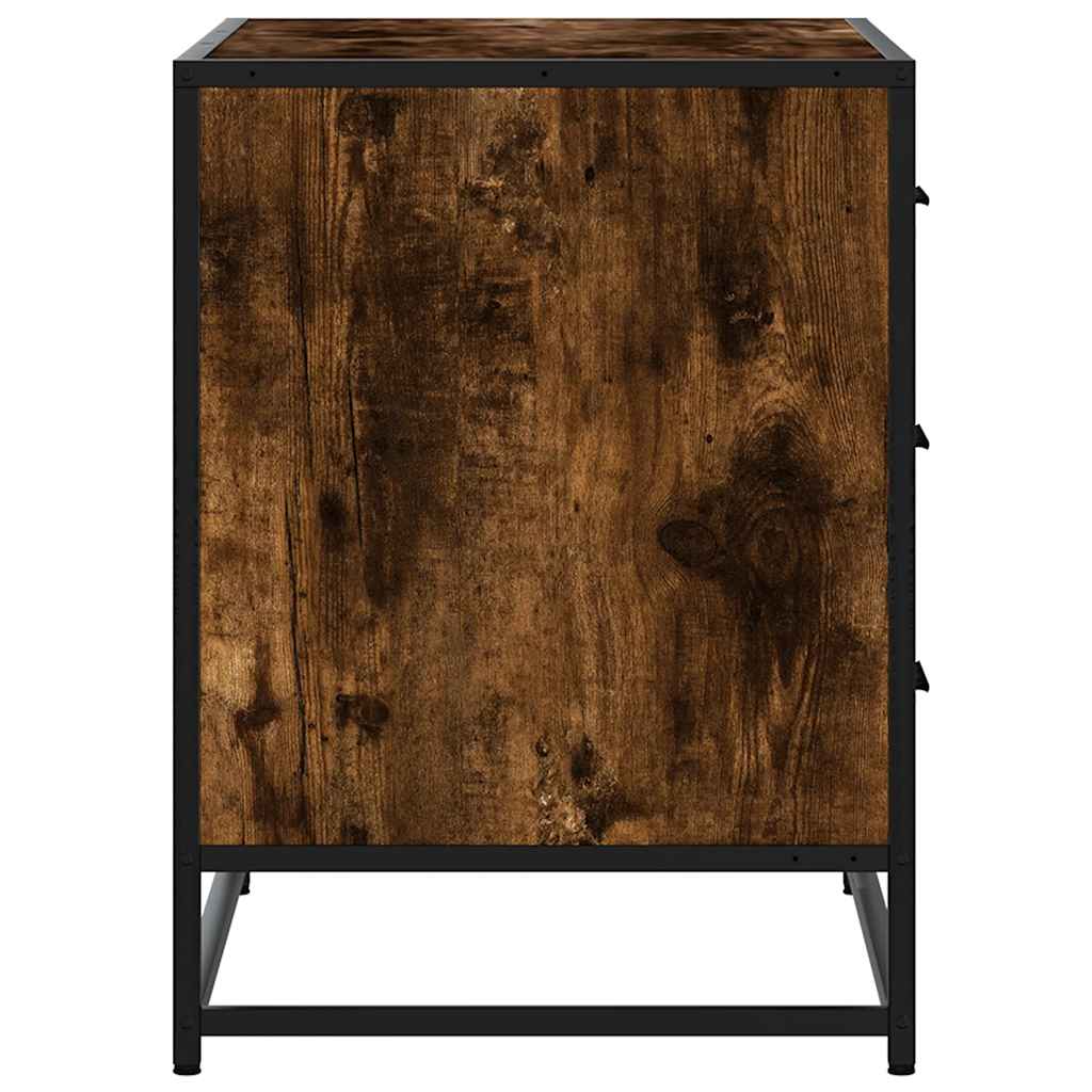 Cómoda de madera contrachapada roble ahumado 70x41x56 cm v1354 - Vetonek