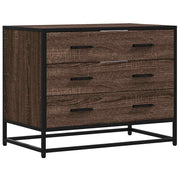 Vetonek Cómoda de madera contrachapada roble marrón 70x41x56 cm